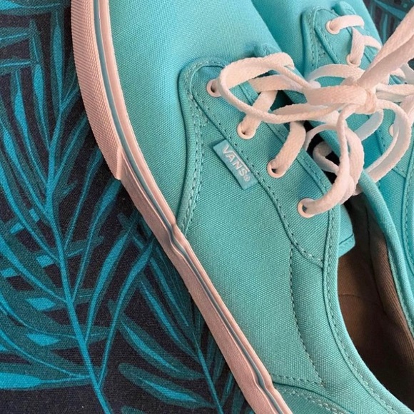 New! Teal low top Vans - Picture 2 of 8